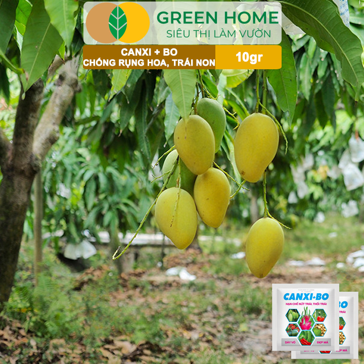 Phân Bón Canxi Bo Greenhome, Viên 10Gr, Tăng Đậu Trái, Chống Rụng Hoa Và Trái Non, Chống Thối Trái