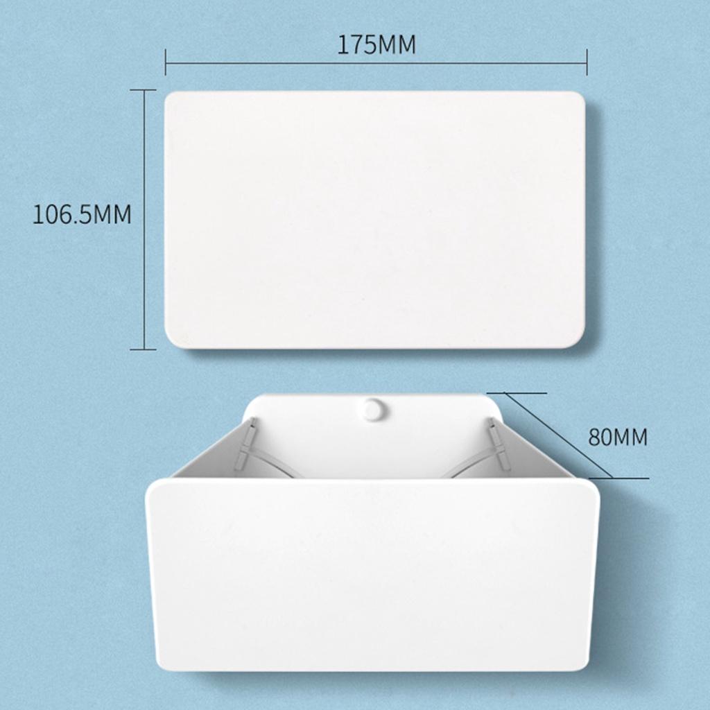 【ky】Mobile Phone Storage Box Wall Mounted Punch-free ABS Easy to Install Foldable Gadget Storage Shelf for Home Bathroom Toilet