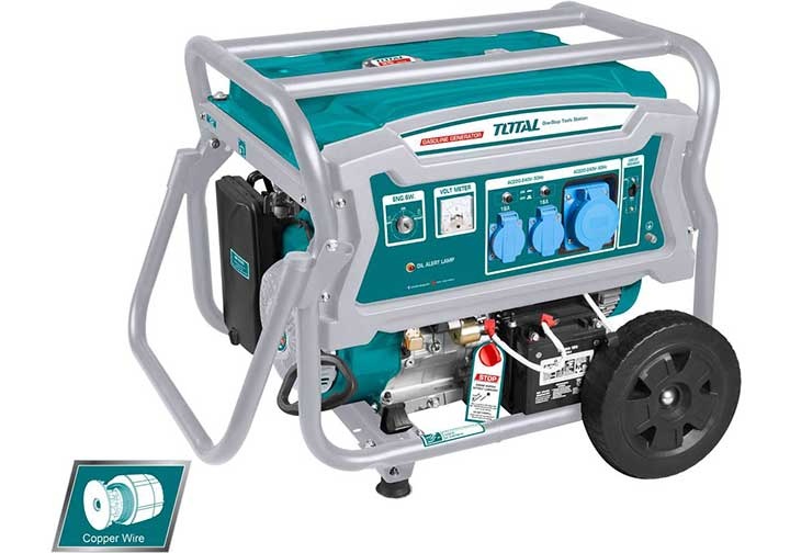 MÁY PHÁT ĐIỆN 7.5KW TOTAL TP175006 CHẠY XĂNG ( CÓ ĐỀ ĐIỆN )- HÀNG CHÍNH HÃNG