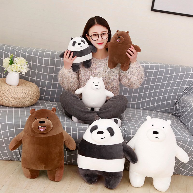 Gấu bông anh em nhà gấu We Bare Bears dạng đứng siêu mềm (20cm---&gt;40cm) vải miniso mềm mại êm ái, hàng xịn cao cấp an toàn cho trẻ nhỏ