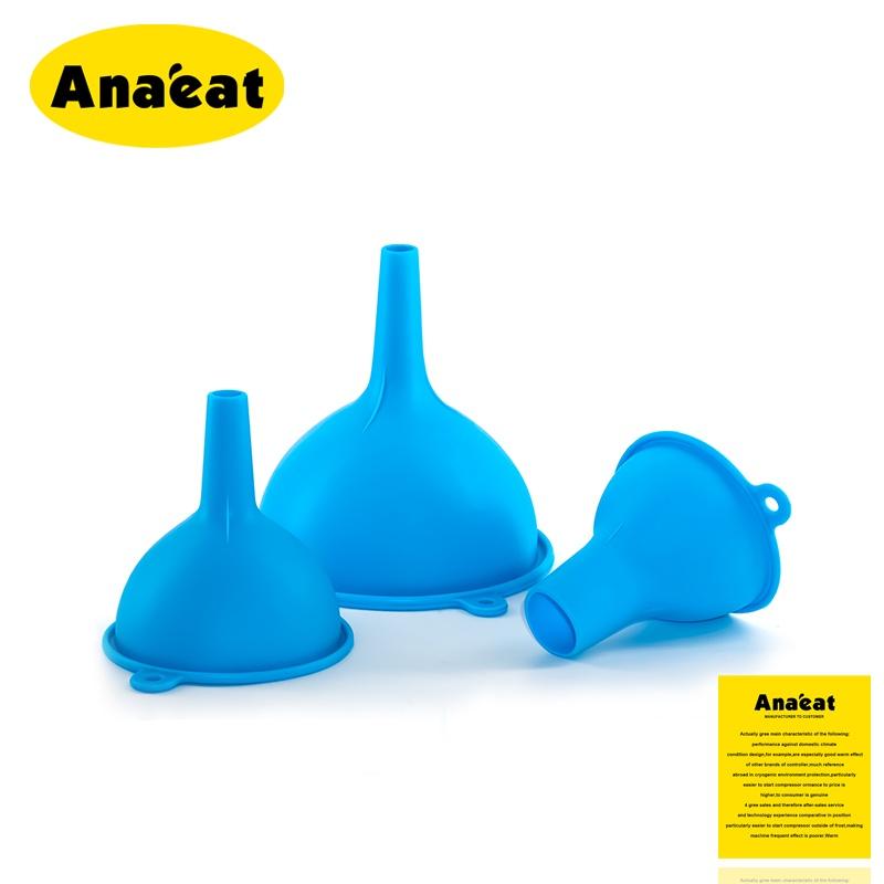 Set 3 Phễu Chiết Rót Chất Lỏng ANAEAT Bằng Silicon Đa Năng Tiện Dụng Cho Nhà Bếp