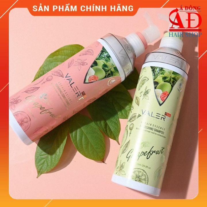 [+Tặng mũ trùm] Bộ dầu gội xả bưởi Valert Grapefruit siêu mượt ngăn rụng mọc tóc 850mlx2 + Tinh dầu 60ml