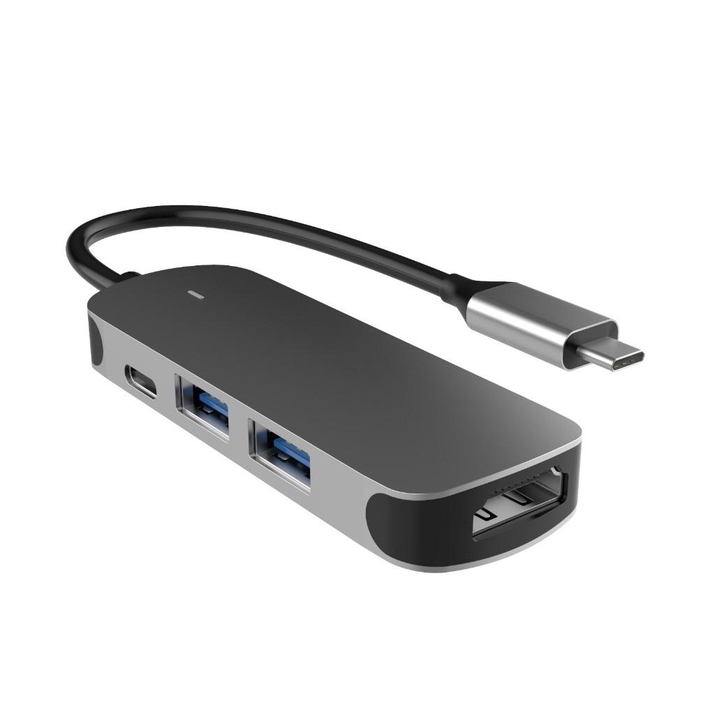 Bộ HUB TEEMO PC Chia 4 Cổng USB Type C To HDMI PD Dùng Cho Laptop Surface Macbook IPad Điện Thoại BH4H-PD Hàng Chính Hãng