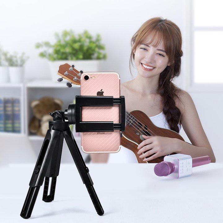 Chân đỡ điện thoại, tripod mini để kẹp điện thoại máy ảnh 3 chân livestream quay phim video chụp ảnh