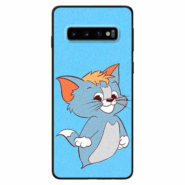 Ốp lưng dành cho Samsung S10 mẫu Thần Mèo Nền Xanh