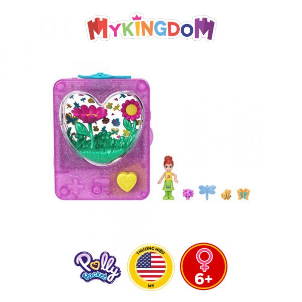 Đồ Chơi Búp Bê POLLY POCKET Pp Trò Chơi Bắn Vòng Nước Hồng - Hoa Tình Bạn GWF54/GWF48