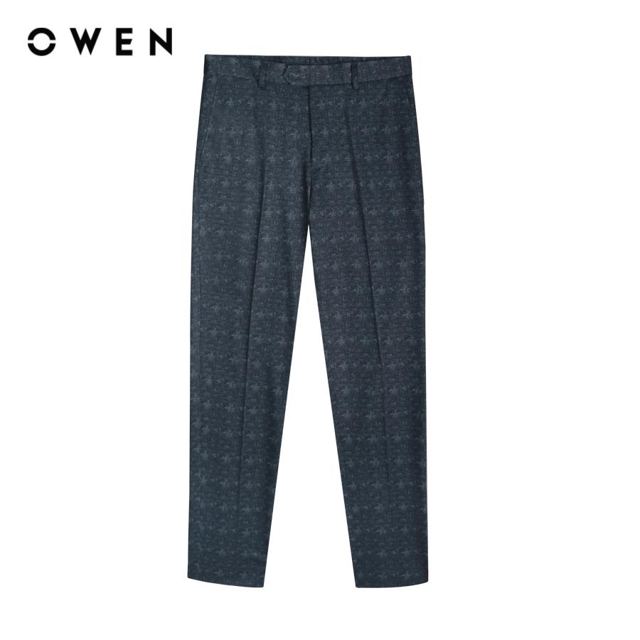 OWEN - Quần tây nam form Trendy màu Ghi Melange/slub/Oxford Knit QD220682