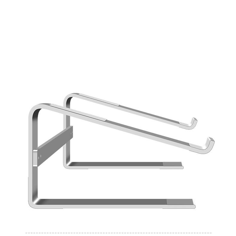 L210 - giá đỡ nâng cao laptop bằng nhôm, hỗ trợ tản nhiệt mã L210, kiêm kê gọn bàn phím ngoài, mẫu 2 tầng.