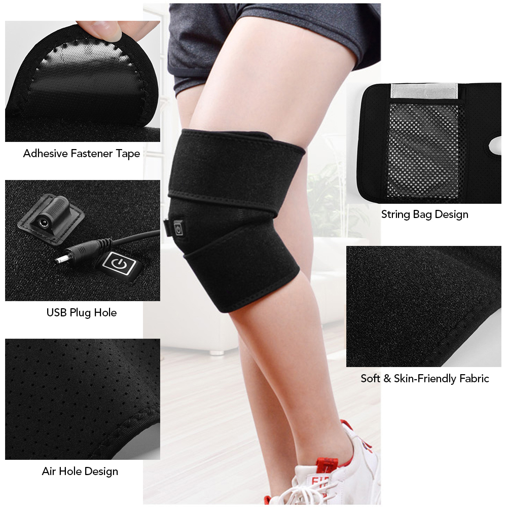 Băng đầu gối Brace Wrap Hỗ trợ tấm sưởi ấm đầu gối giảm đau của Mỹ