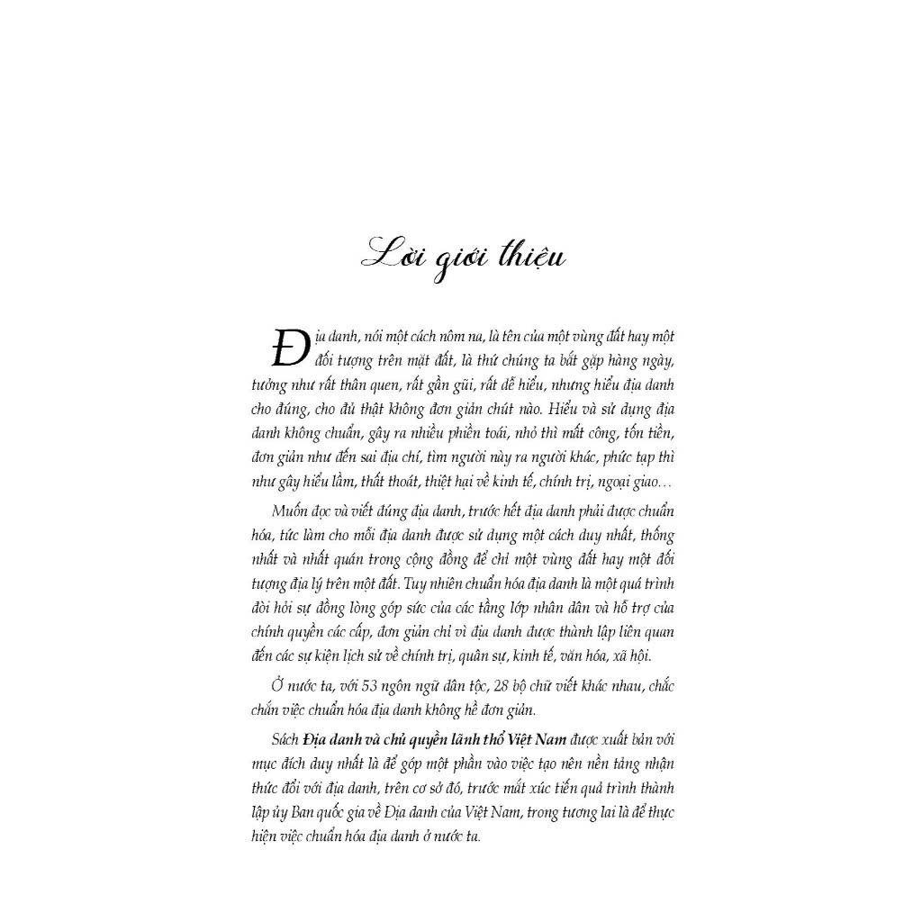 Sách - Địa Danh và Chủ Quyền Lãnh Thổ Việt Nam - Kim Quang Minh &amp; Trịnh Anh Cơ - VIETNAMBOOK