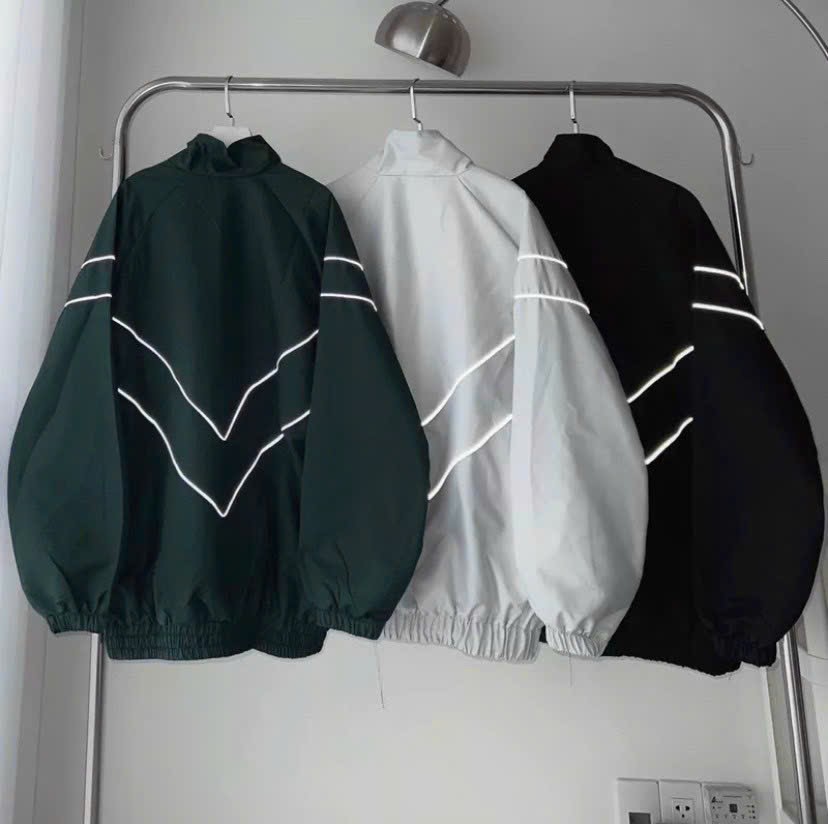 Áo khoác dù Viền phản quang WZS Nam Nữ form rộng unisex dù 2 lớp ulzzang Jacket Siêu chất bomber