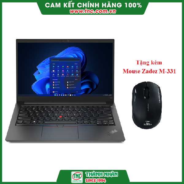 Laptop Lenovo ThinkPad E14 Gen 4 21E300DQVA (Đen) - Tặng kèm chuột Zadez M-331 - Hàng chính hãng