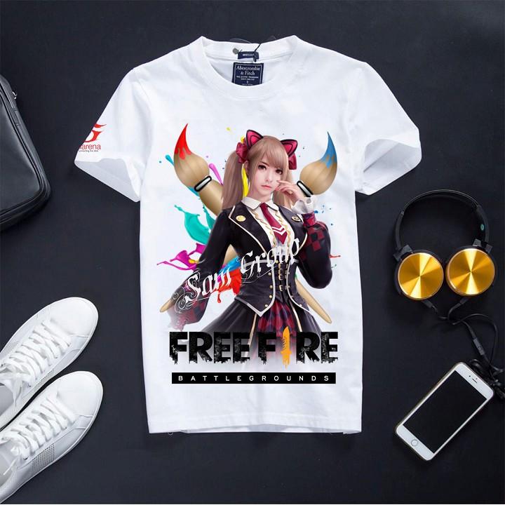 Áo thun Free Fire In Hình Caroli Cực Chất