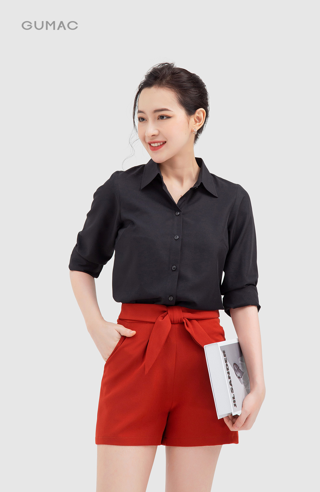 Quần short nữ GUMAC QB3201 phối nơ