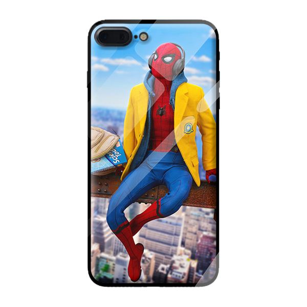 Ốp kính cường lực cho iPhone 7 Plus nhện 01 - Hàng chính hãng