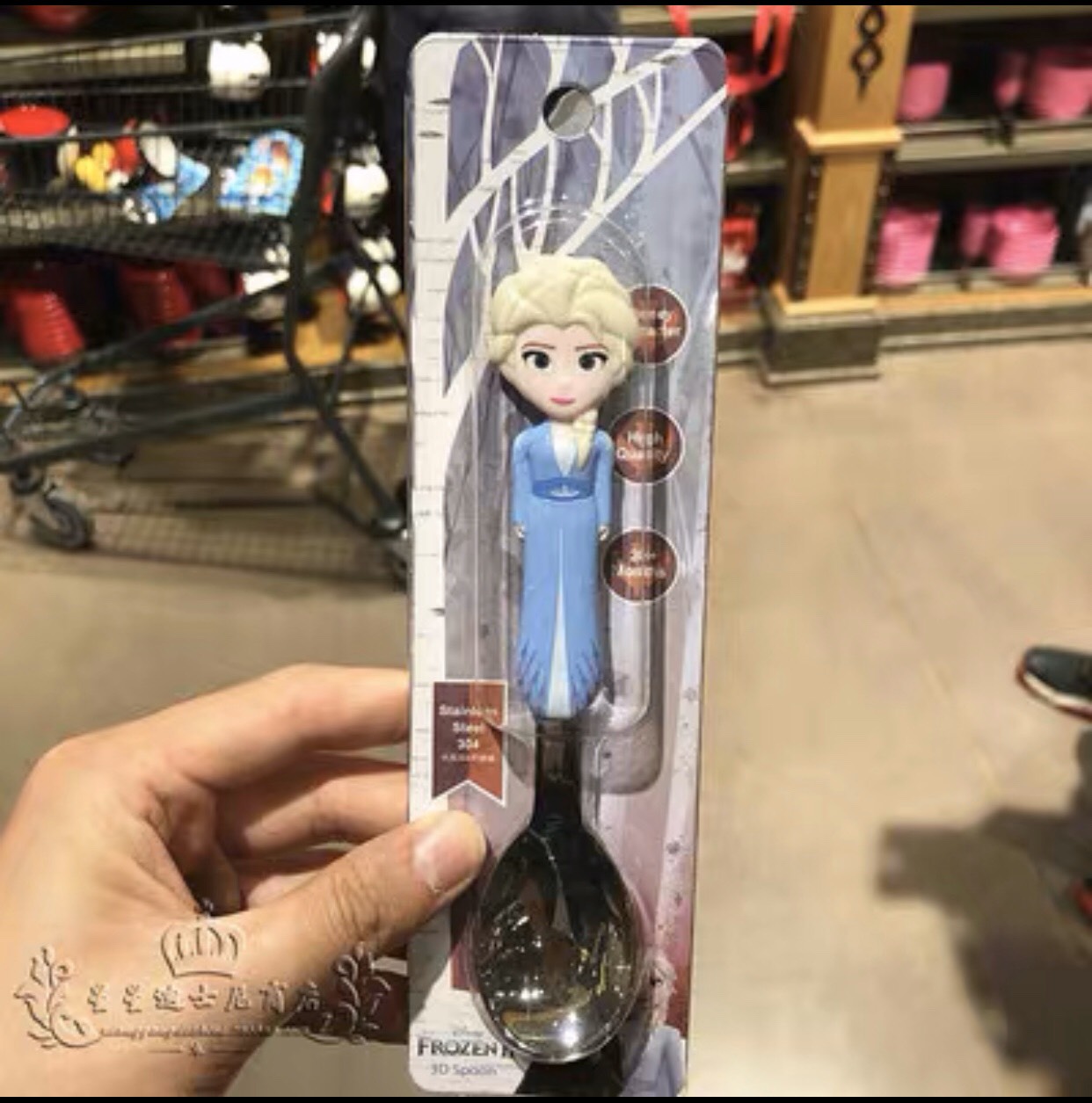 Muỗng ăn inox hình công chúa Elsa Frozen 2 3D siêu xinh cho bé gái - PDP2464