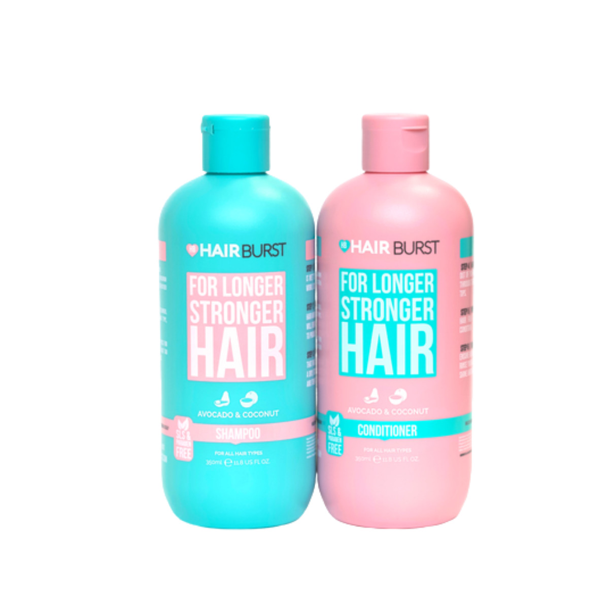 Set gội xả HAIRBURST kích thích tóc mọc dài hơn chắc khỏe hơn 350ml/chai