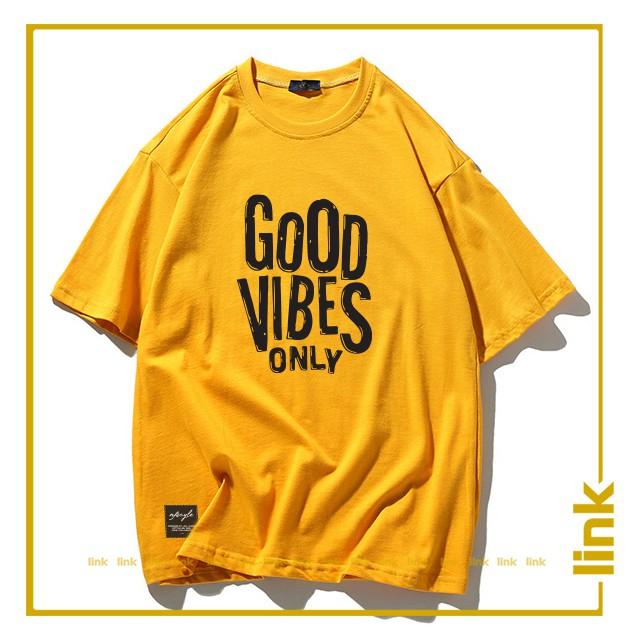 Áo nữ tay lỡ GOOD VIBES ONLY dáng rộng unisex