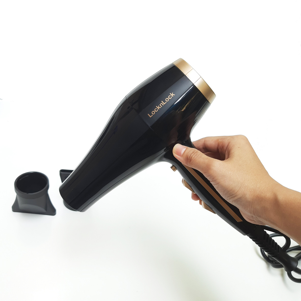 Máy sấy tóc LocknLock Perfect Care Hair Dryer ENA156BLK - 2 tốc độ 3 mức nhiệt - hàng chính hãng