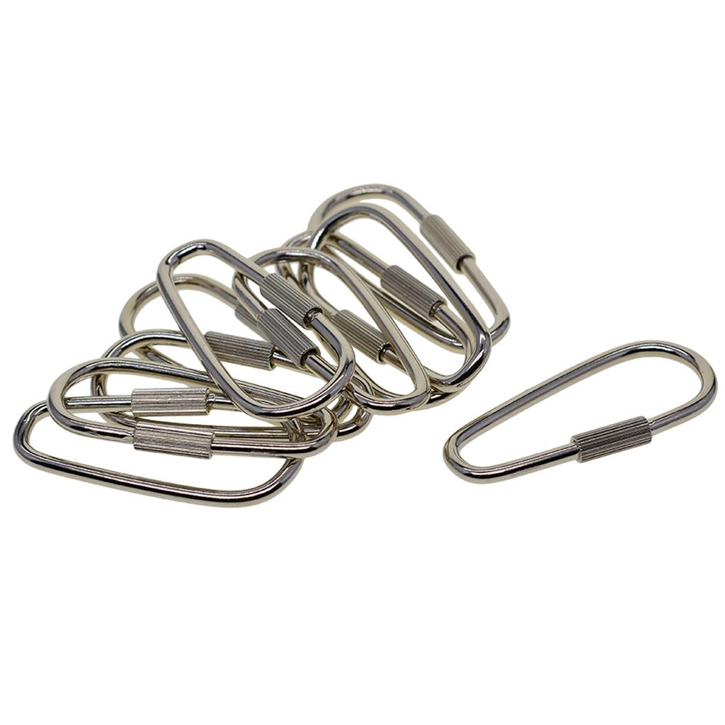 10pcs Keychain Key  Brass Screw Locking Key Chains Bag Holder