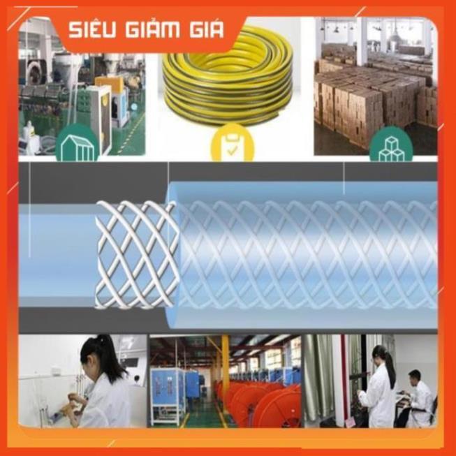 Bộ dây vòi xịt nước rửa xe, tưới cây . tăng áp 3 lần, loại 15m 206701-2 đầu đồng, cút đồng+ tặng mở chai