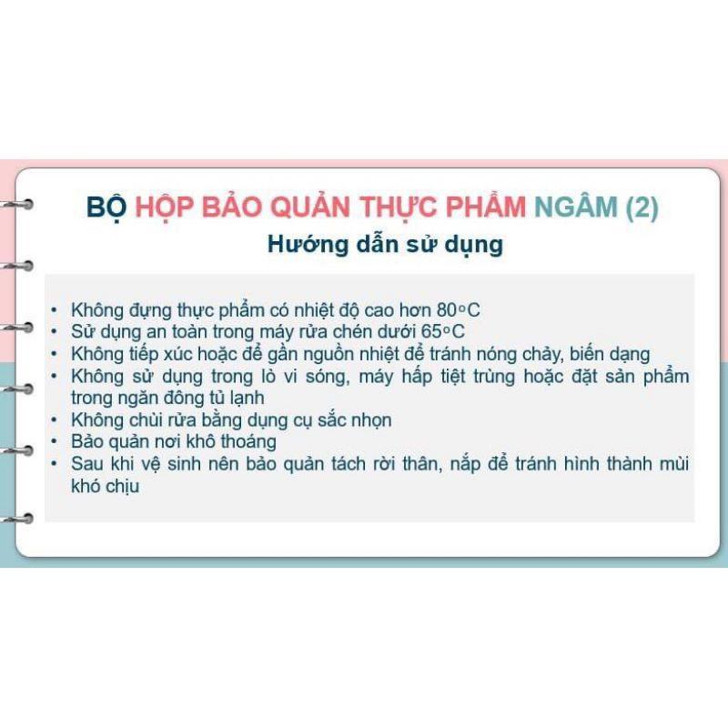 Bộ 2 hộp bảo quản thực phẩm ngâm - Tupperware