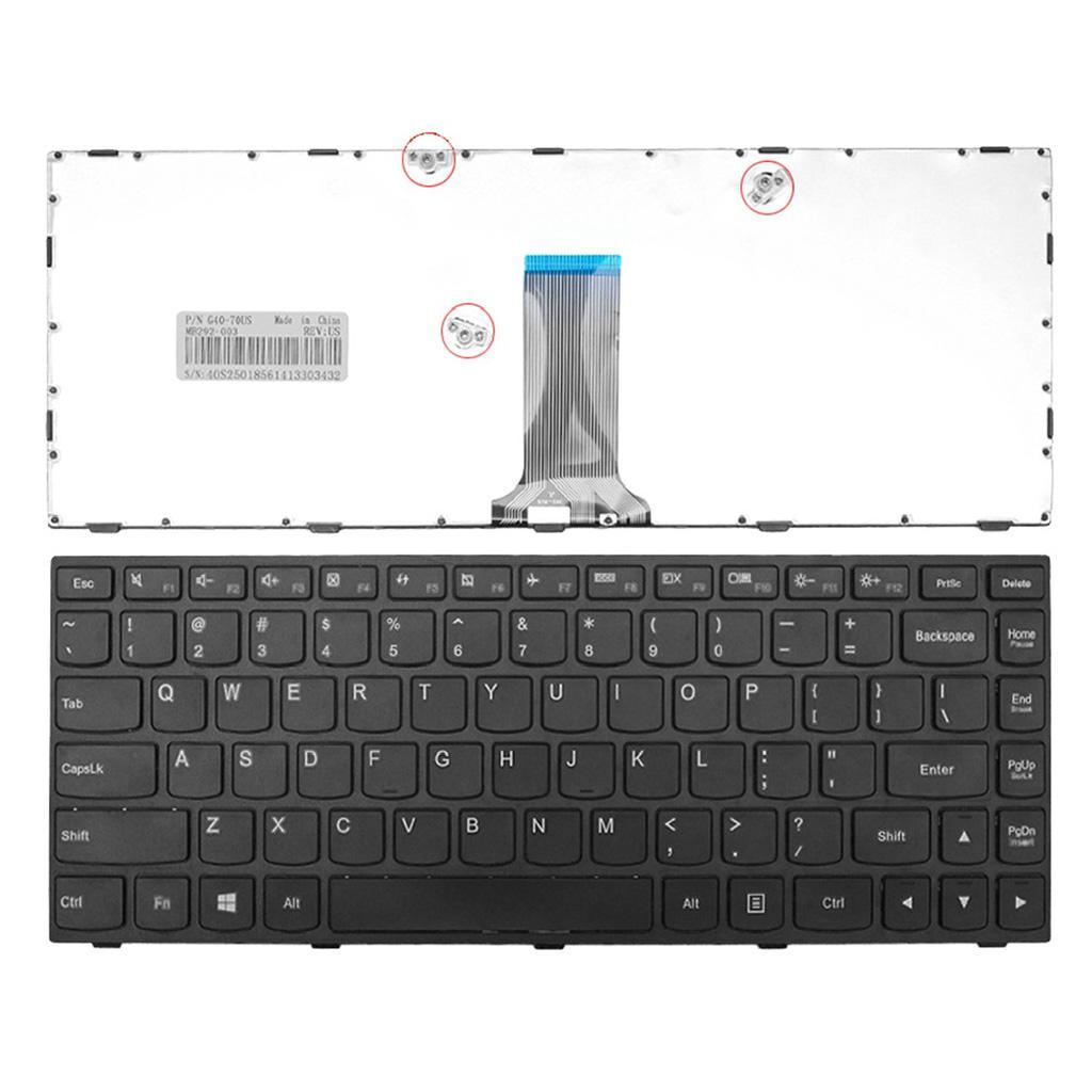 Plastic Laptop Full Keyboard English Black for Lenovo G40-70 G40-30 G40