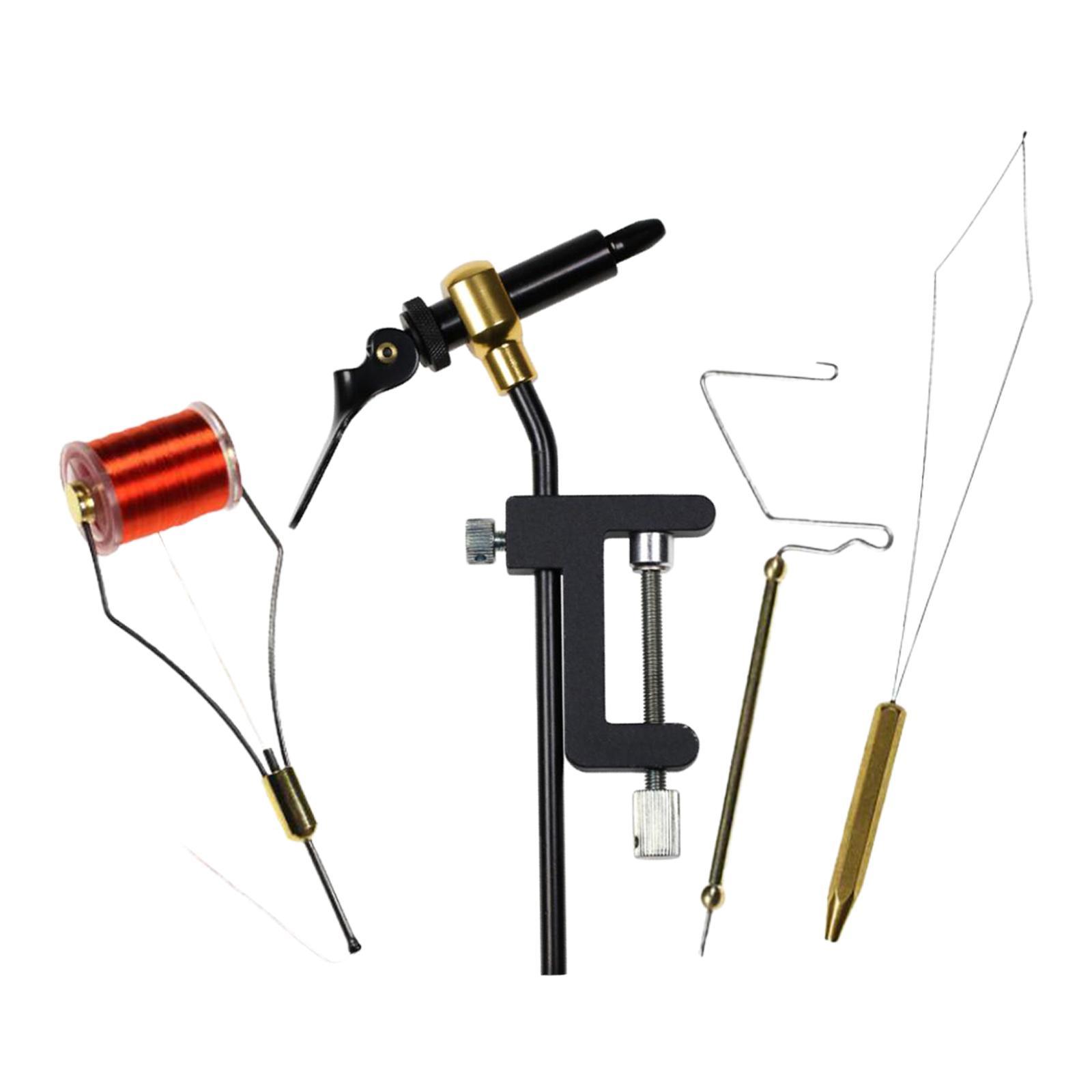 5Pcs Fly Tying Tools Kit Rotary Finisher Tool for Tying Flies