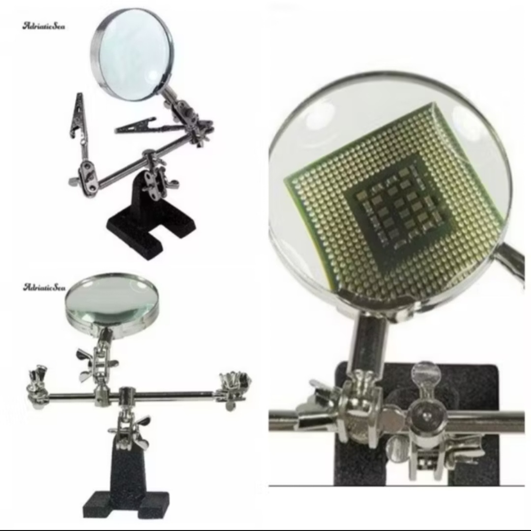 1 GIÁ KẸP HÀN LINH KIỆN ĐIỆN TỬ CÓ KÍNH LÚP CAO CẤP THUẬN TIỆN CHO MỌI NGƯỜI