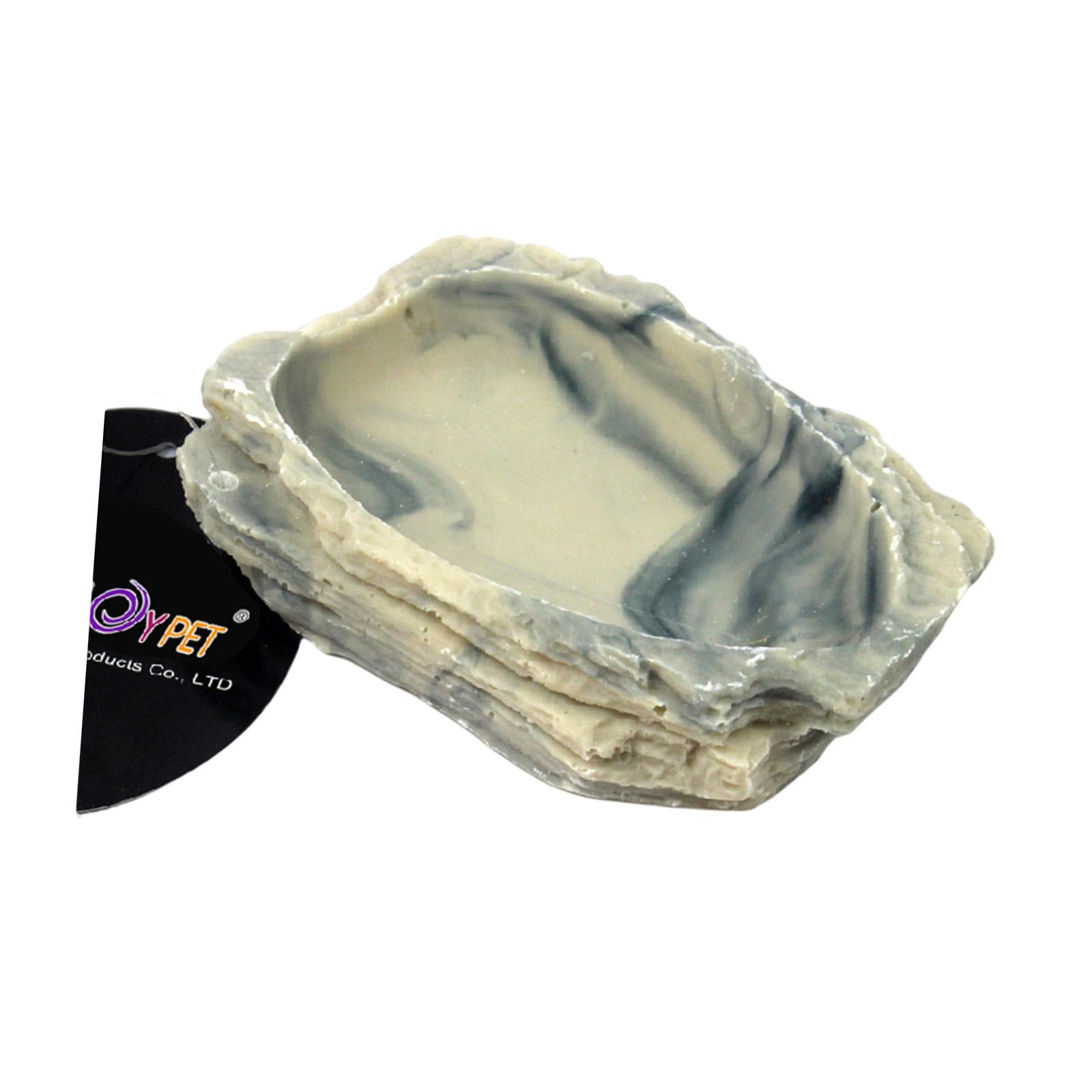 Reptile  Bowl Feeding Bowl Resin Food Feeder for Frog Dragon Gecko