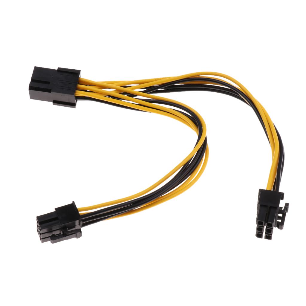 PCI-E 6-pin to 2x 6-pin Power Splitter Cable PCIE PCI Express Extension Cord
