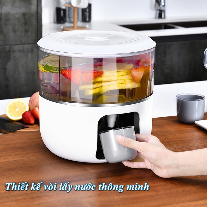 It shop - Bình đựng nước trái cây 3 ngăn Kettle Pot có vòi xoay 360