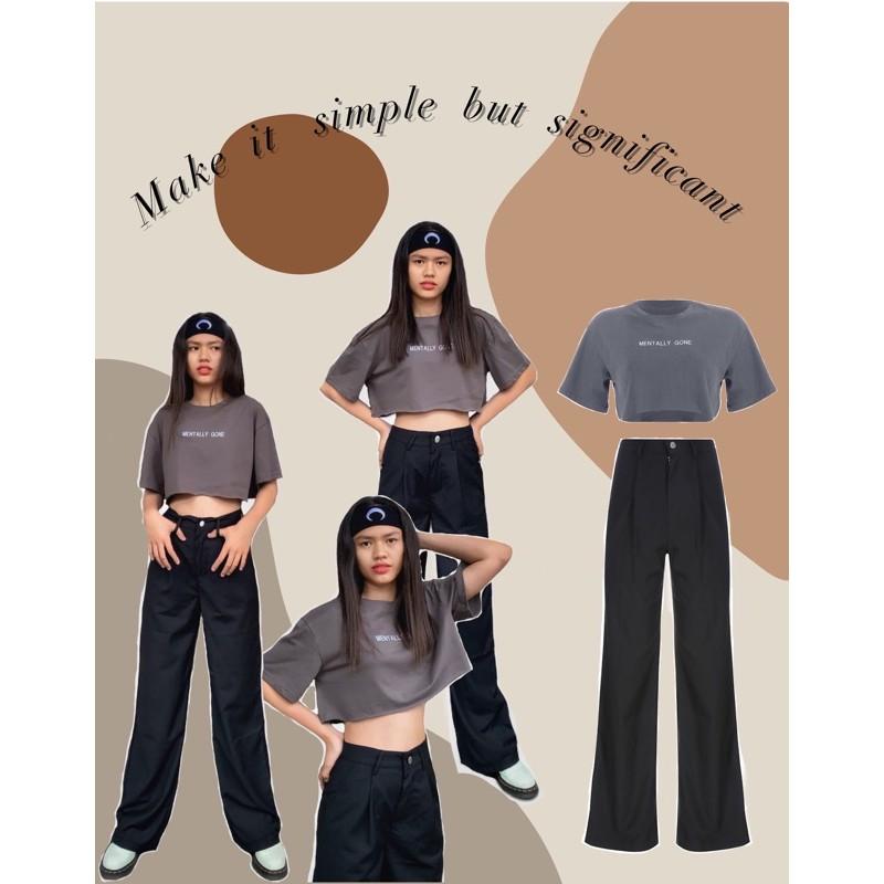 Áo thun croptop nữ - Áo thun croptop nữ dáng rộng