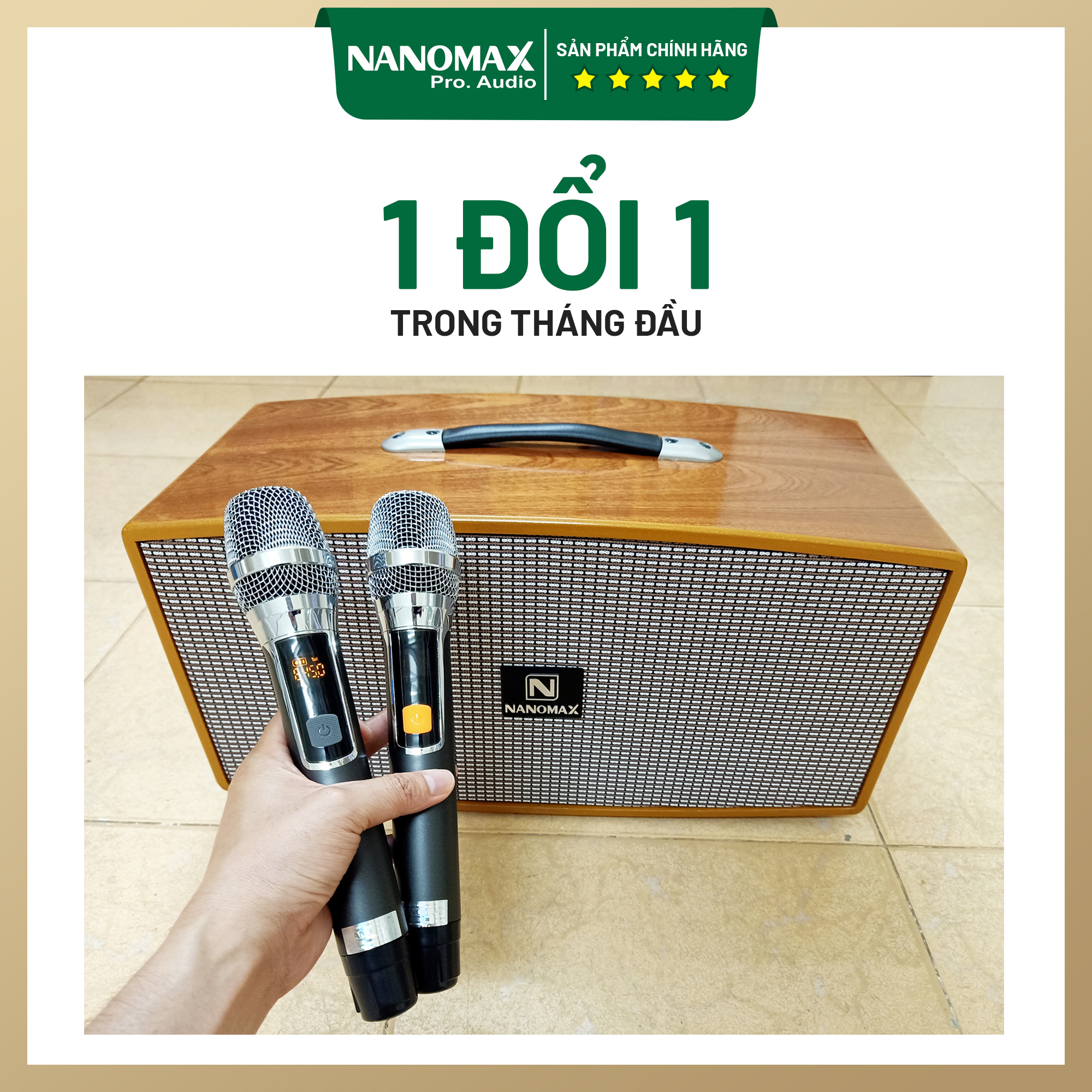 Loa Karaoke Xách Tay Nanomax X-220 Bluetooth Bass Đôi 20cm Công Suất