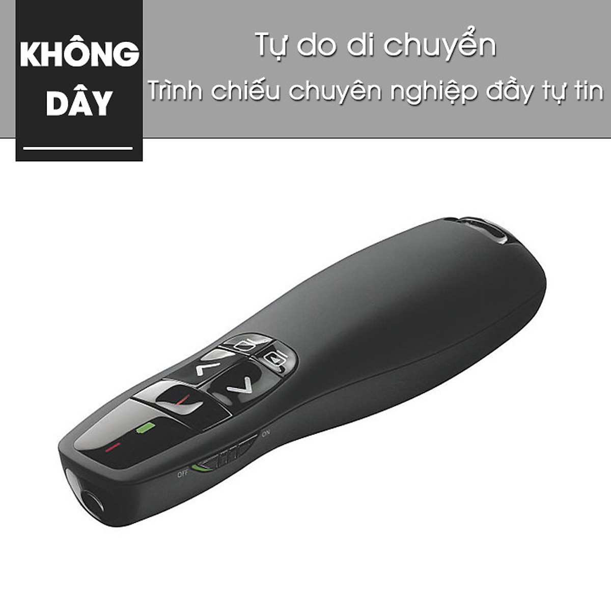 R400 Bút thuyết trình lazer pointer cao cấp bút trình chiếu giảng dạy không dây dành cho giáo viên, học sinh, sinh viên, nhân viên văn phòng