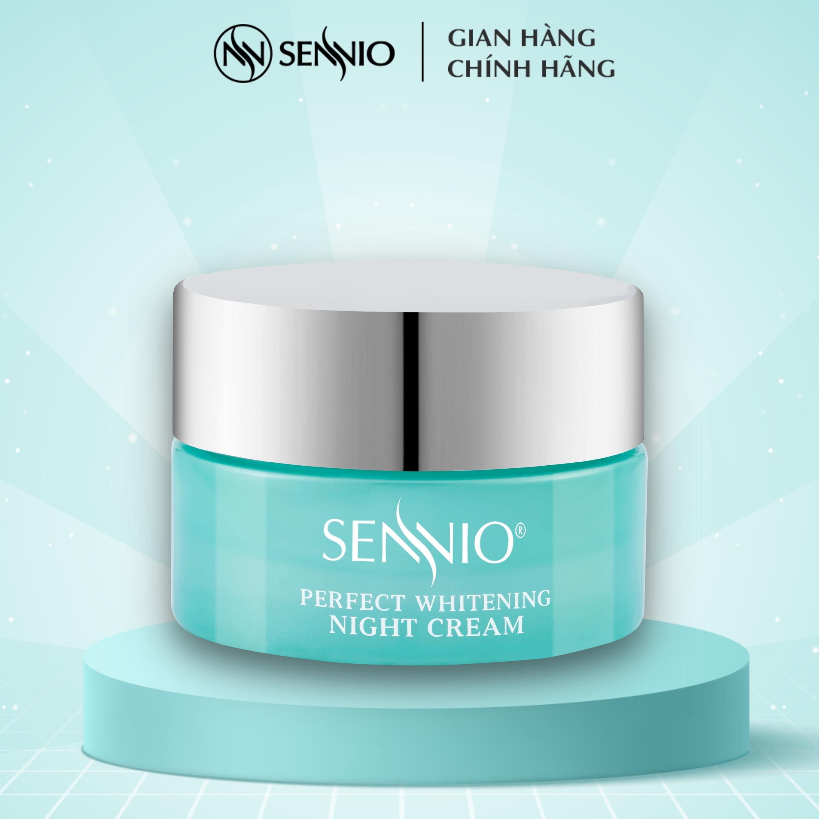 Kem dưỡng ẩm Sennio Perfect Whitening Night Cream  dưỡng trắng da mặt ban đêm tái tạo và phục hồi da 30g SNO 830