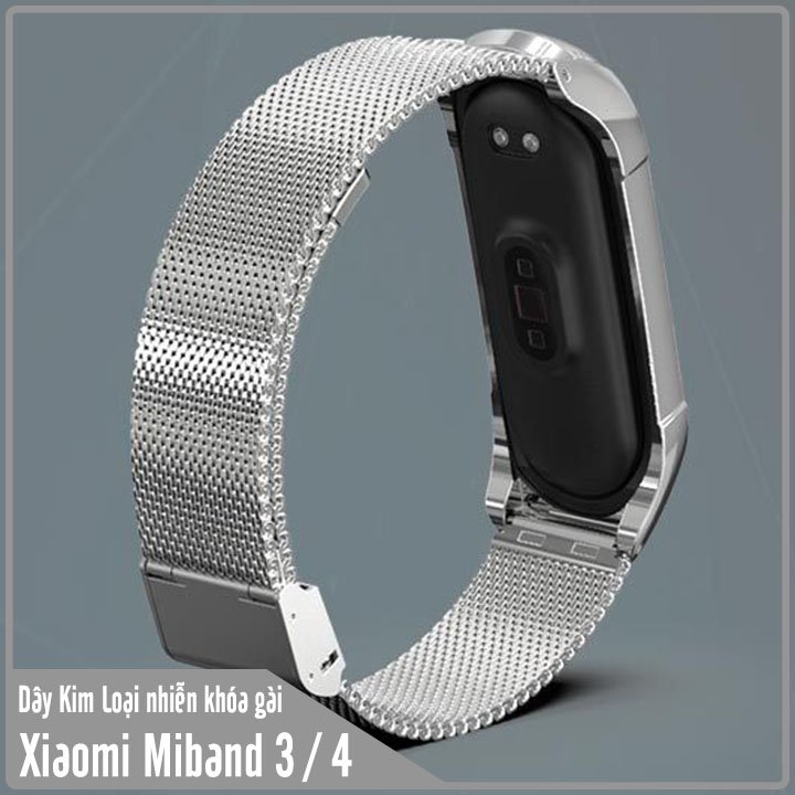 Vòng thay thế cho Xiaomi Miband 3 / 4 Mijobs kim loại bản nhỏ TF - Hàng nhập khẩu