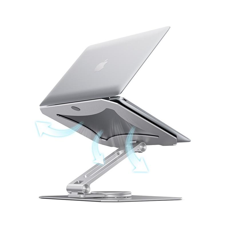 Giá đỡ Laptop, Macbook Nhôm chính hãng chân đế xoay 360 độ cho máy 11 - 16 inch.