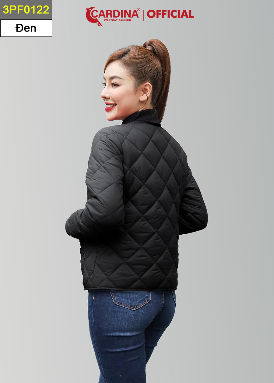 Áo Phao Nữ CARDINA Chất Gió Chần Trám Nhật Cao Cấp Siêu Nhẹ Siêu Ấm 3PF01