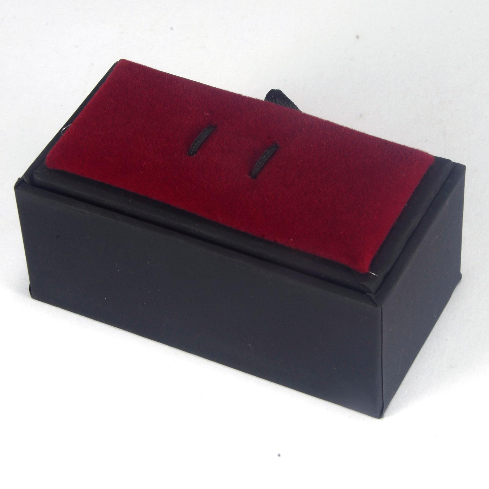 Vintage Red Velvet Jewelry Display Box Gift Case For Men Tie Clip Storage