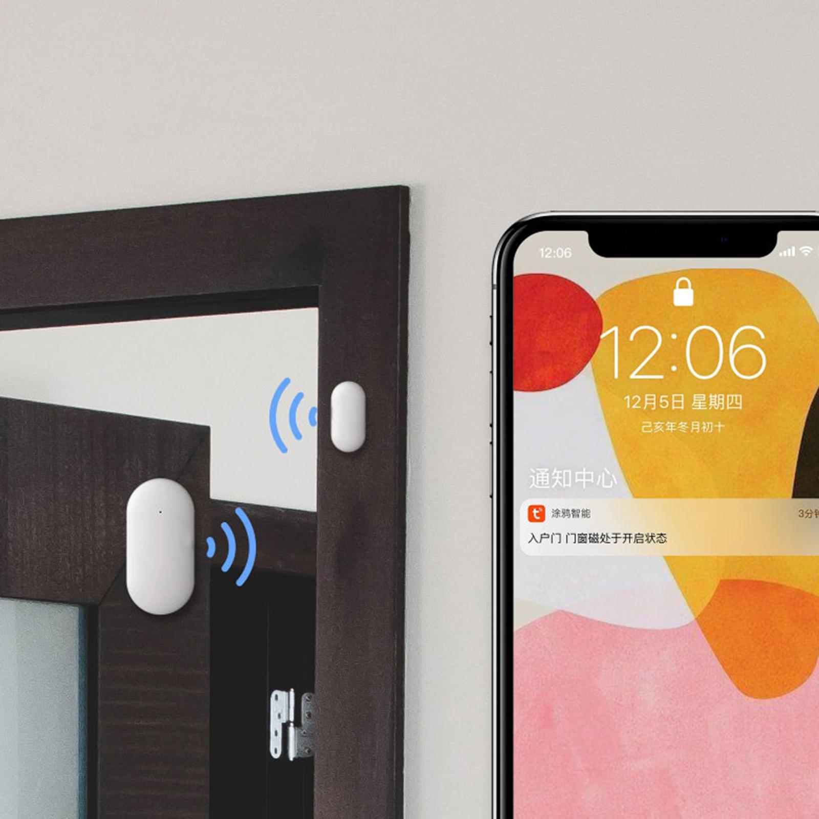 Door Window Sensor Battery Powered for Tuya Home