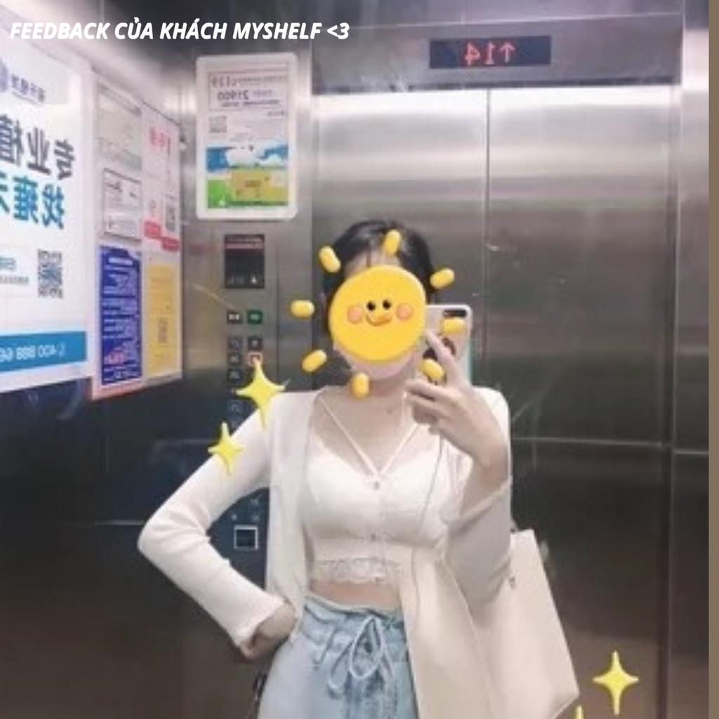 M83. Áo hai dây ren, áo bra 2 dây, Áo bra ren hoa 4 khuy cao cấp siêu sexy