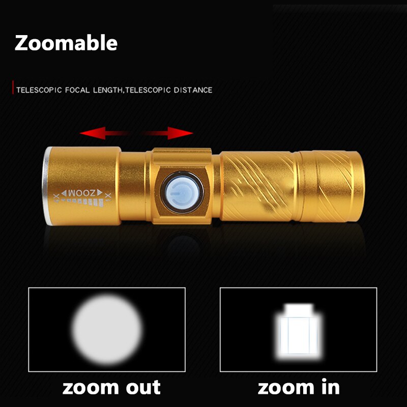 Đèn pin mini cầm tay zoom đa năng, đèn pin led mini du lịch - Hàng chính hãng, giao màu ngẫu nhiên
