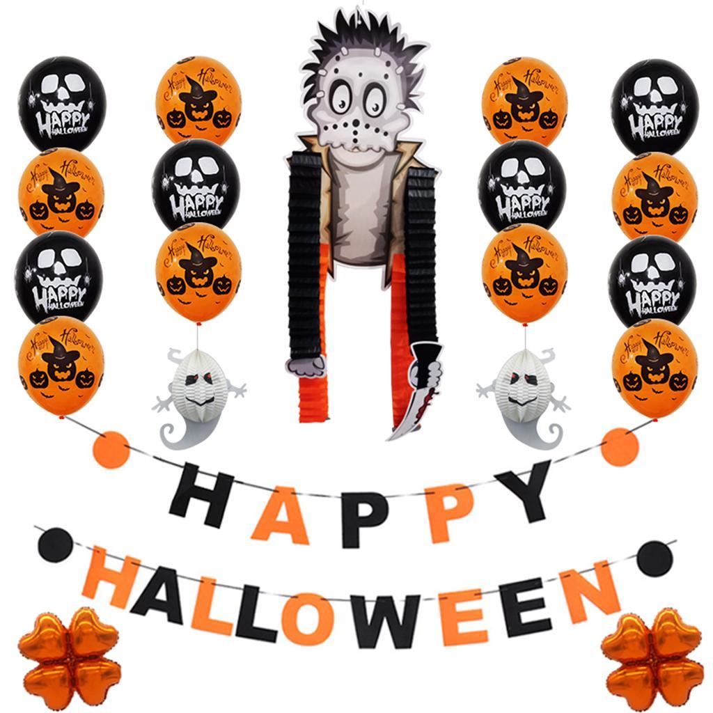 Halloween Balloons Banner Kit Happy Halloween Party Decoration