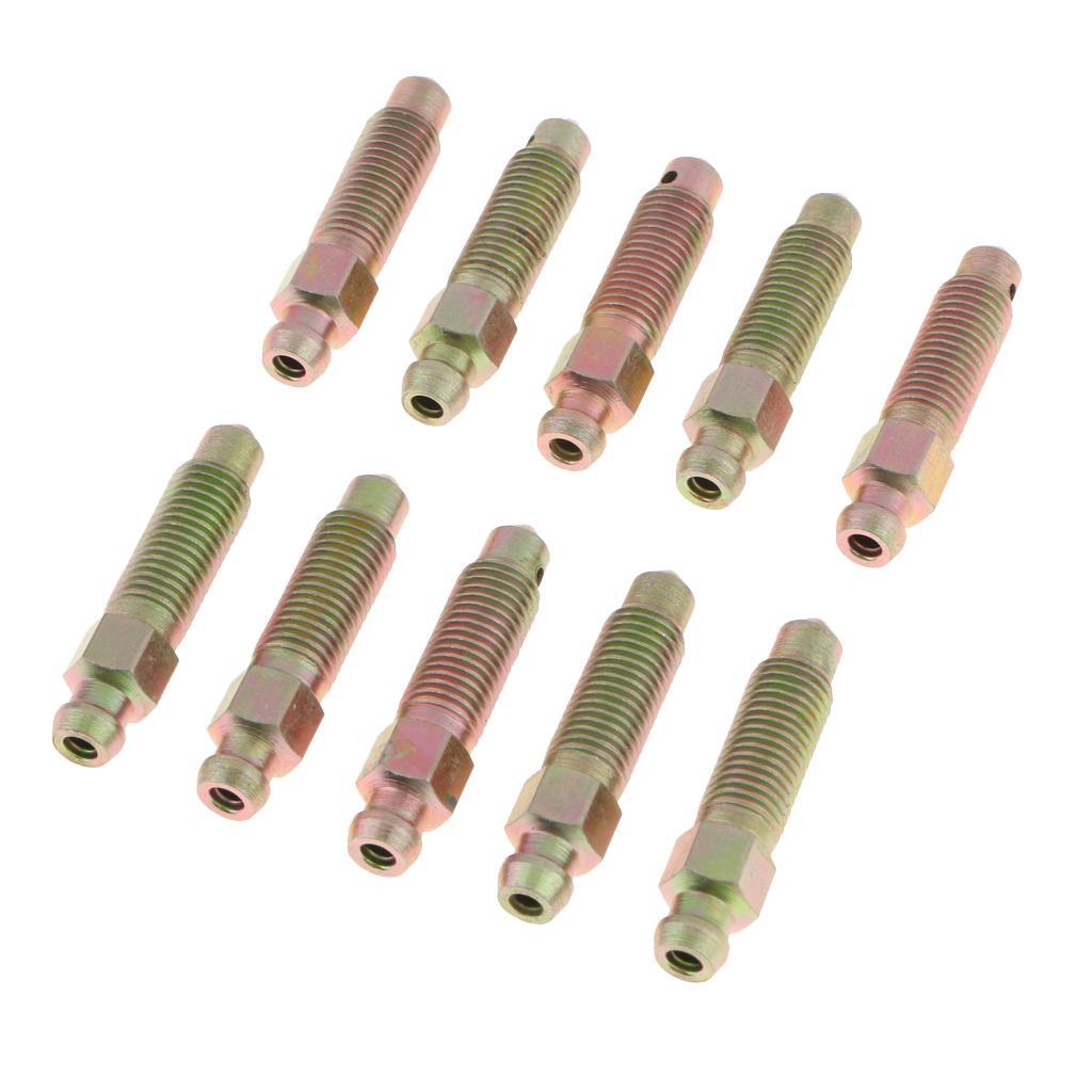 3x10 Pieces Car Front and Rear 38mm Brake Bleeder Screws M8*1mm