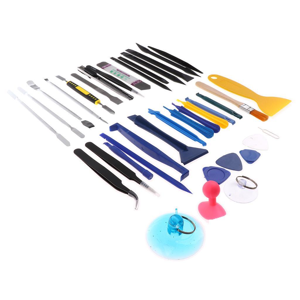 37 in 1 LCD Screen Opening Repair Tool Kit with Tweezers, Opening Pry Tools for Cell Phone and Electronic Products Maintenance