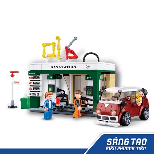 Đồ chơi lắp ráp trạm xăng dầu TINITOY YY741987