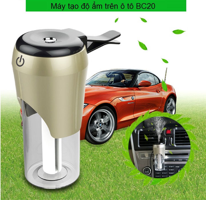 Máy phun sương tạo độ ẩm không khí trong gia đình, xe hơi nút cảm ứng thông minh BC20-
