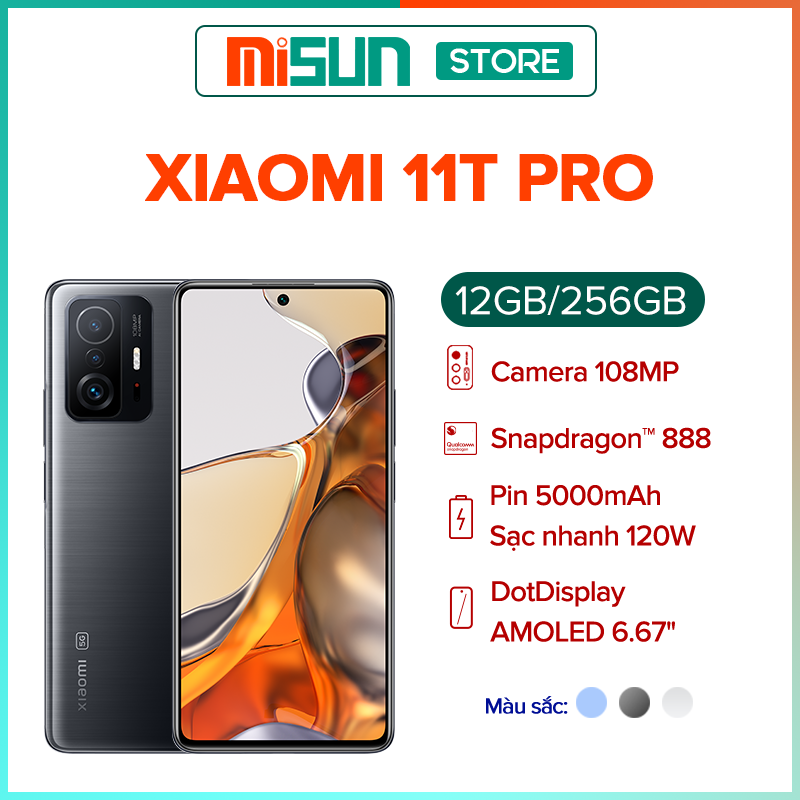 Điện Thoại Xiaomi 11T Pro 5G 12GB l 256GB - Hàng Chính Hãng