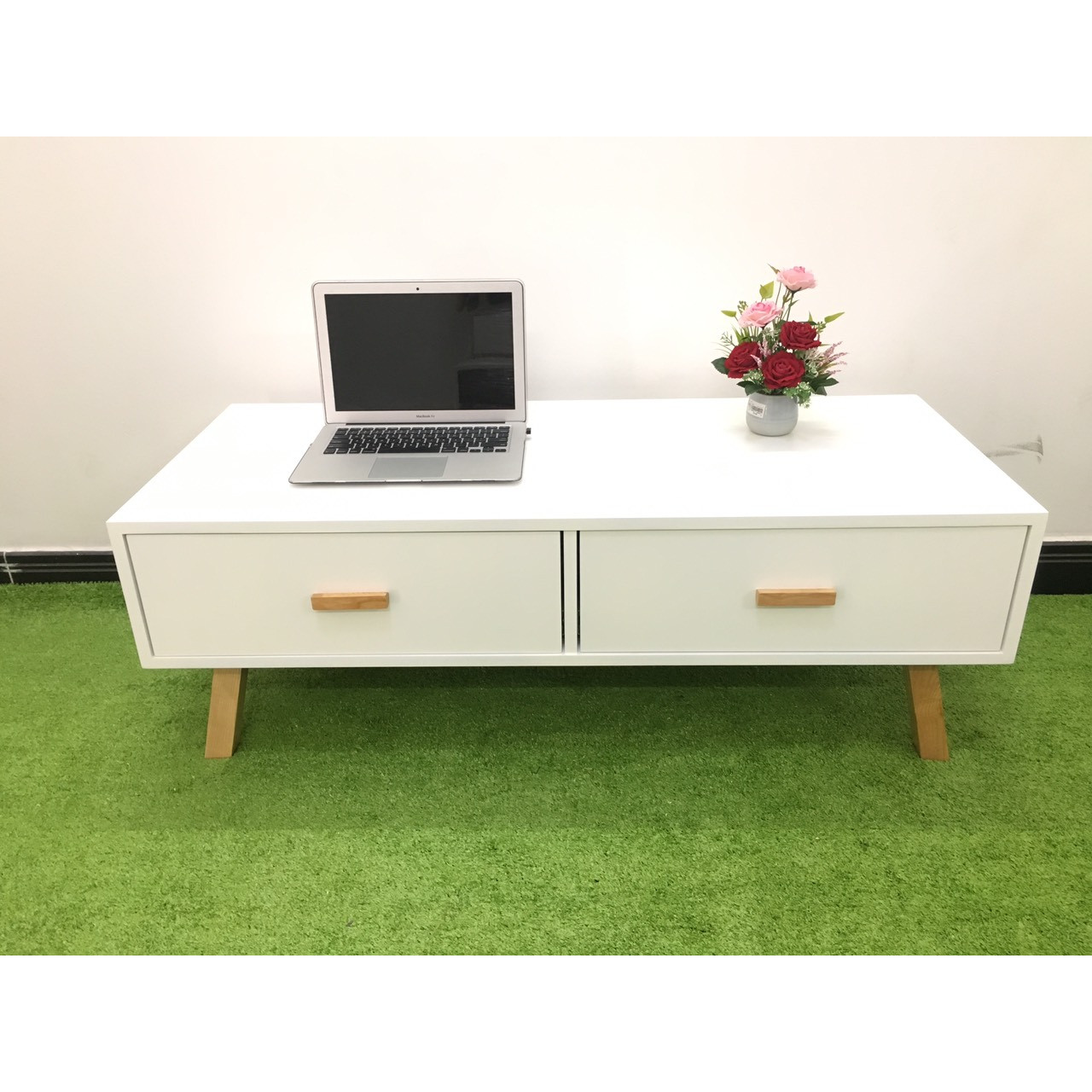 Bàn sofa trà cafe phòng khách hình hộp trắng T819-7